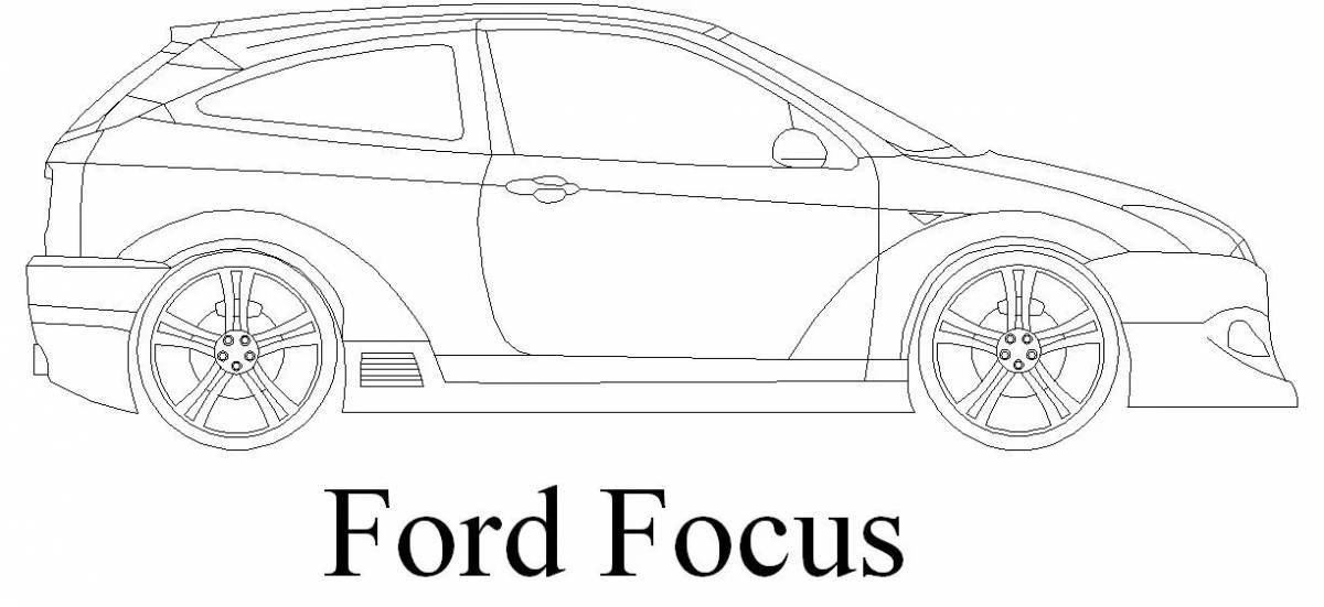 Увлекательная раскраска ford focus