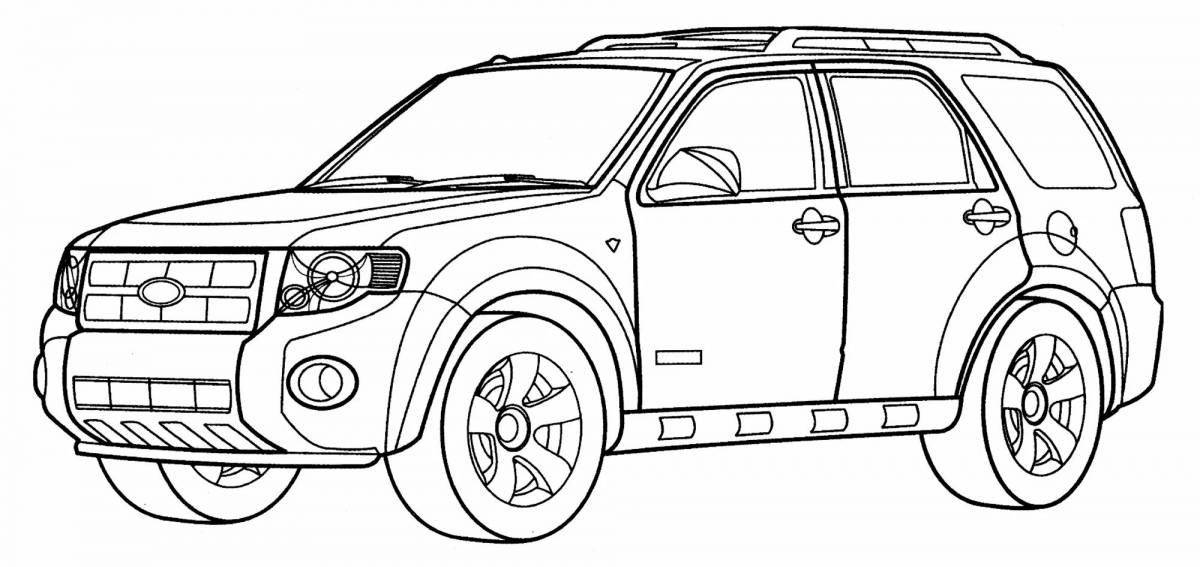 Attractive ford focus coloring page