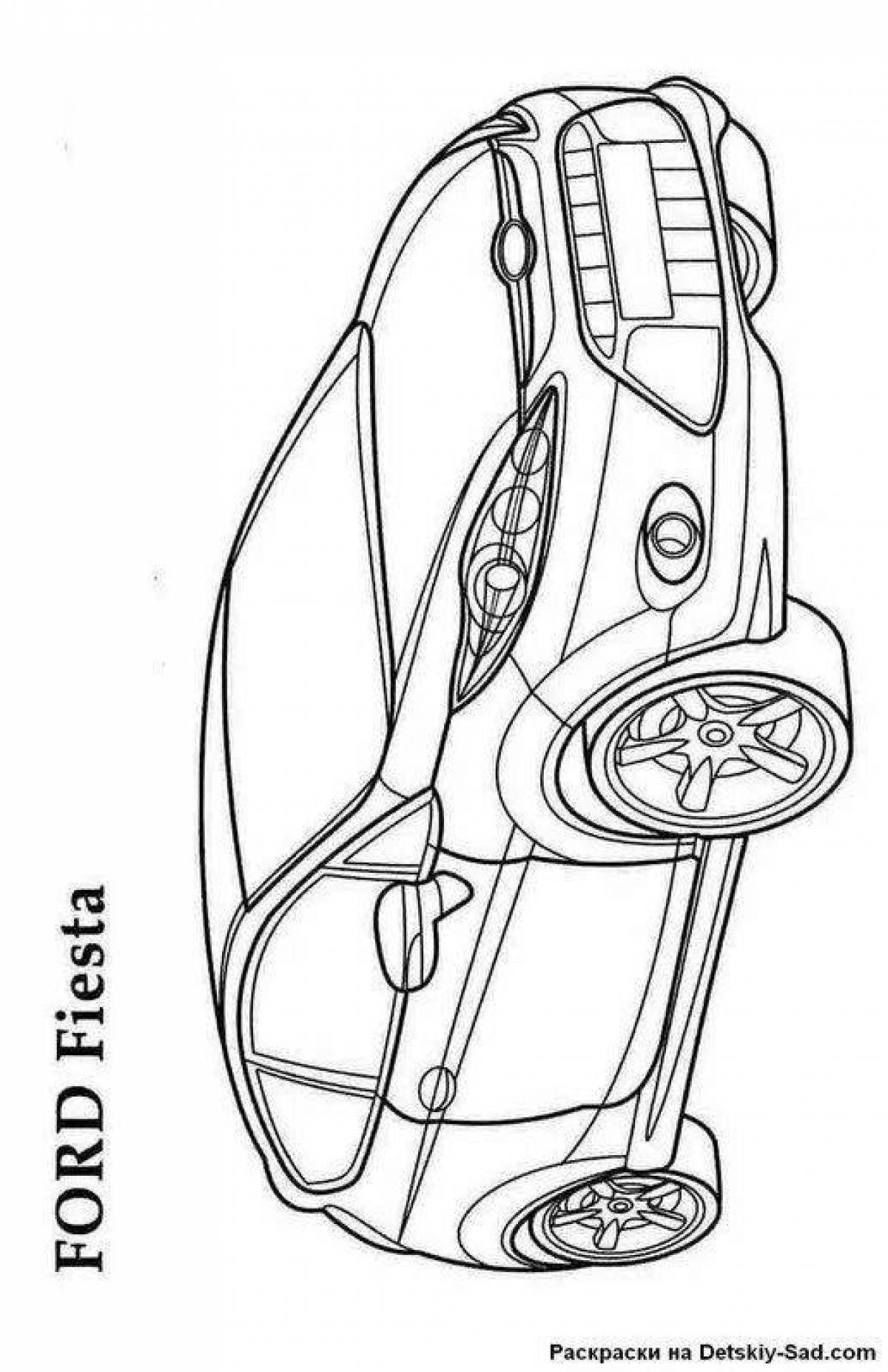 Coloring page charming ford focus