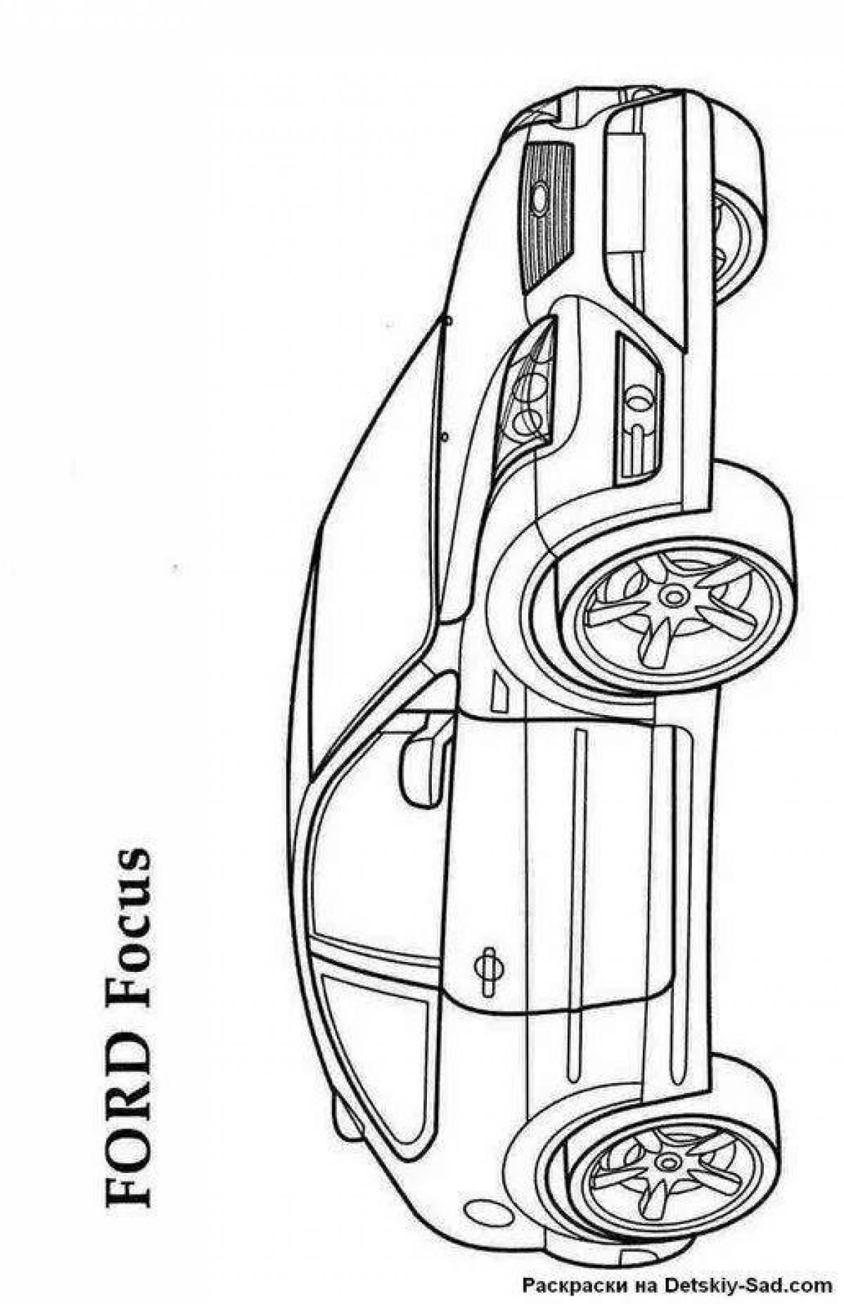 Fabulous Ford Focus coloring page