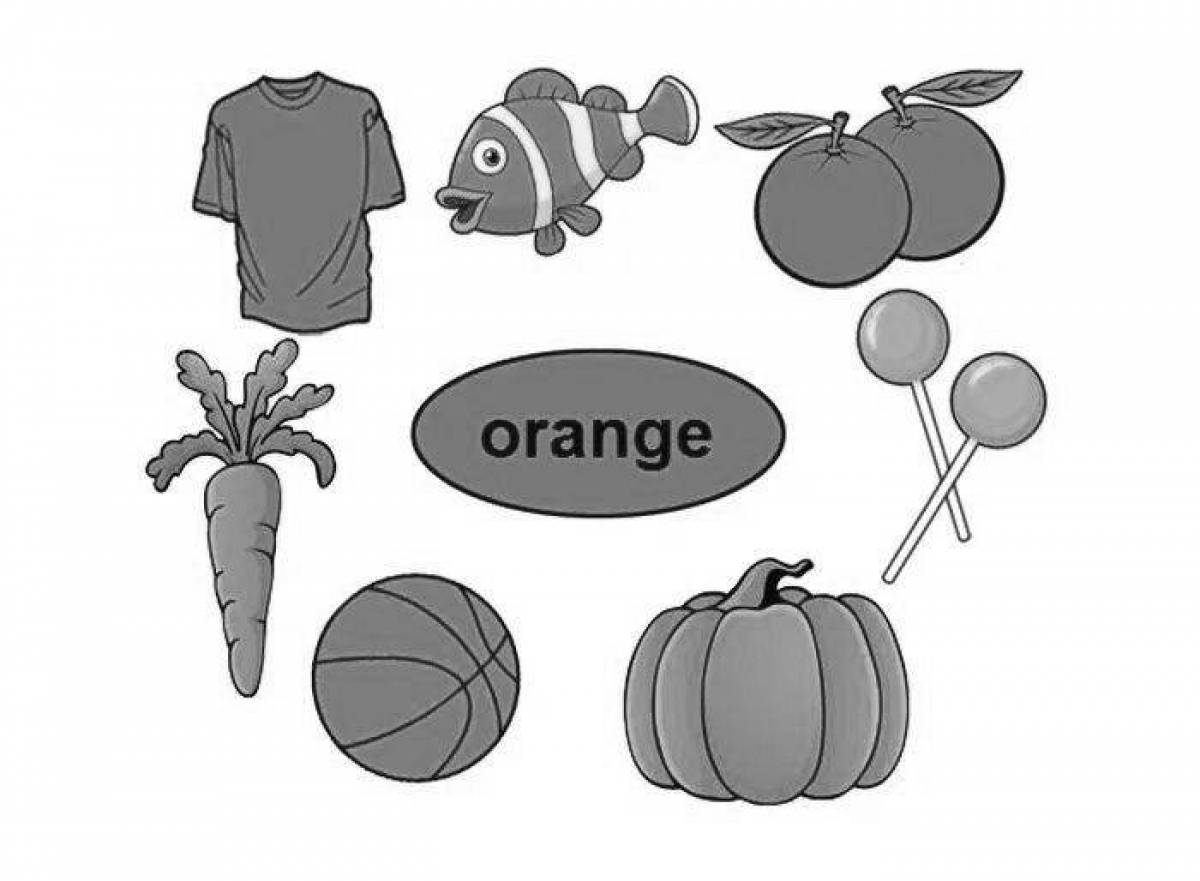 Забавная раскраска «оранжевый друг»