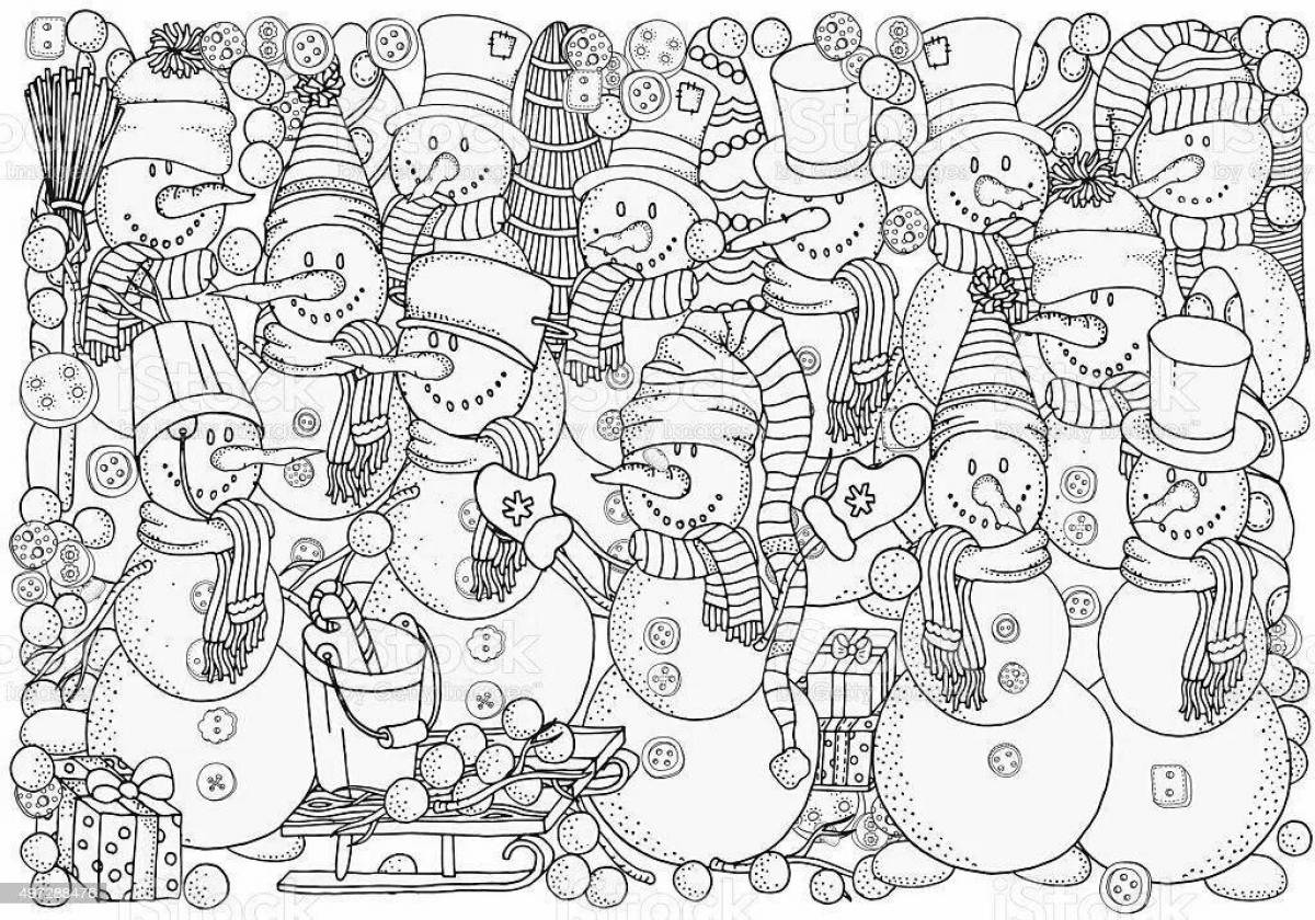 Fantastic giant Christmas coloring book