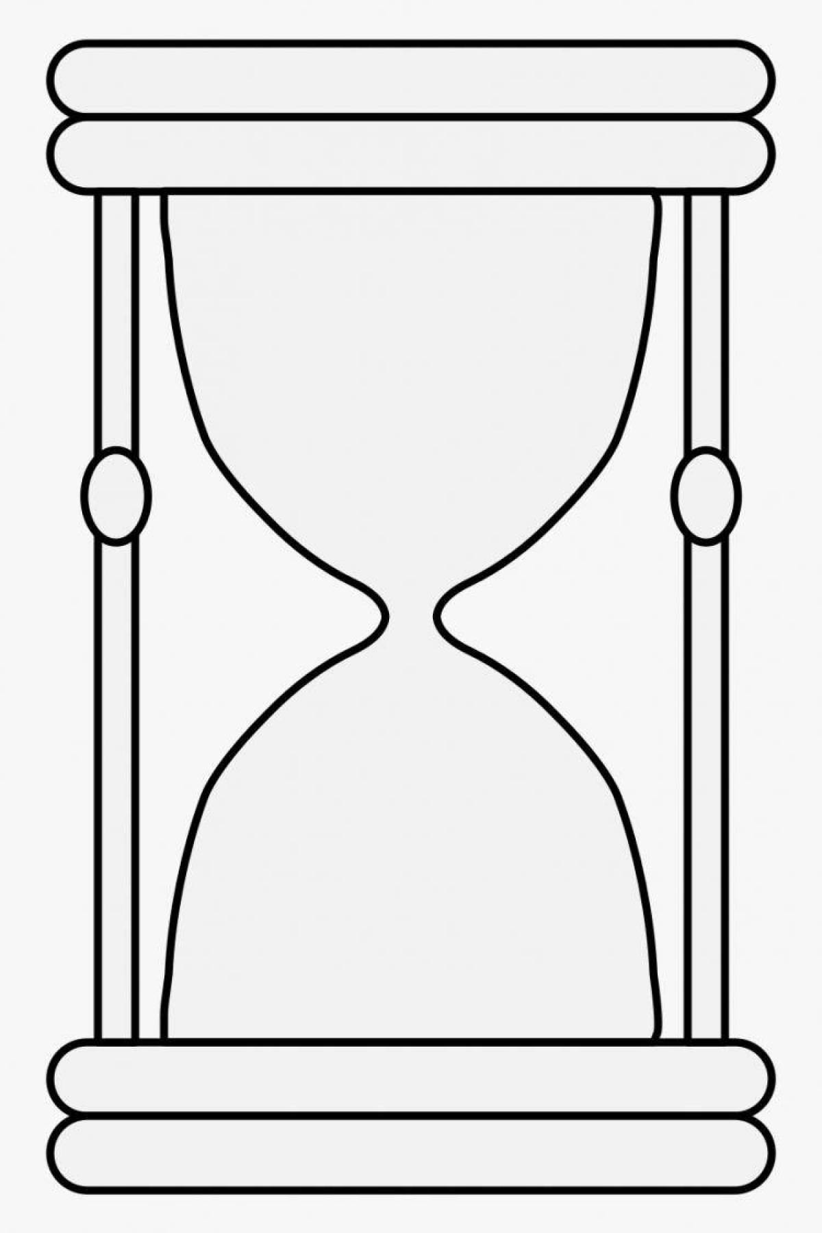 Majestic hourglass coloring page