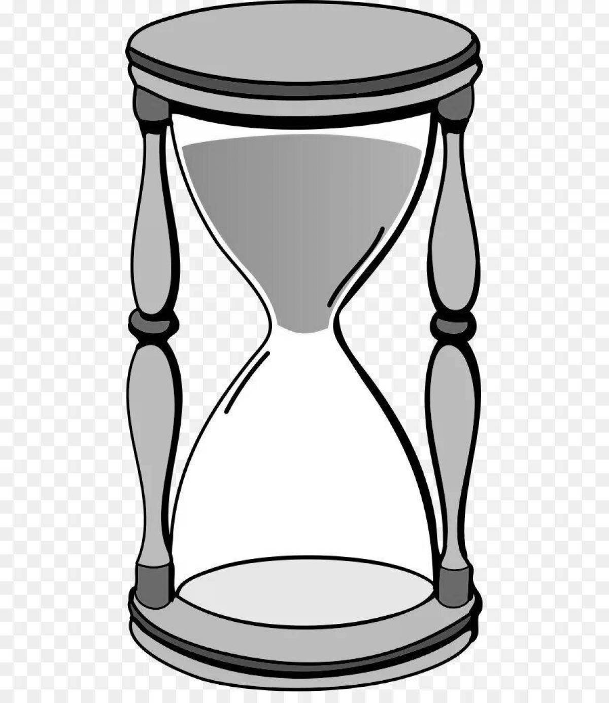 Gorgeous hourglass coloring page
