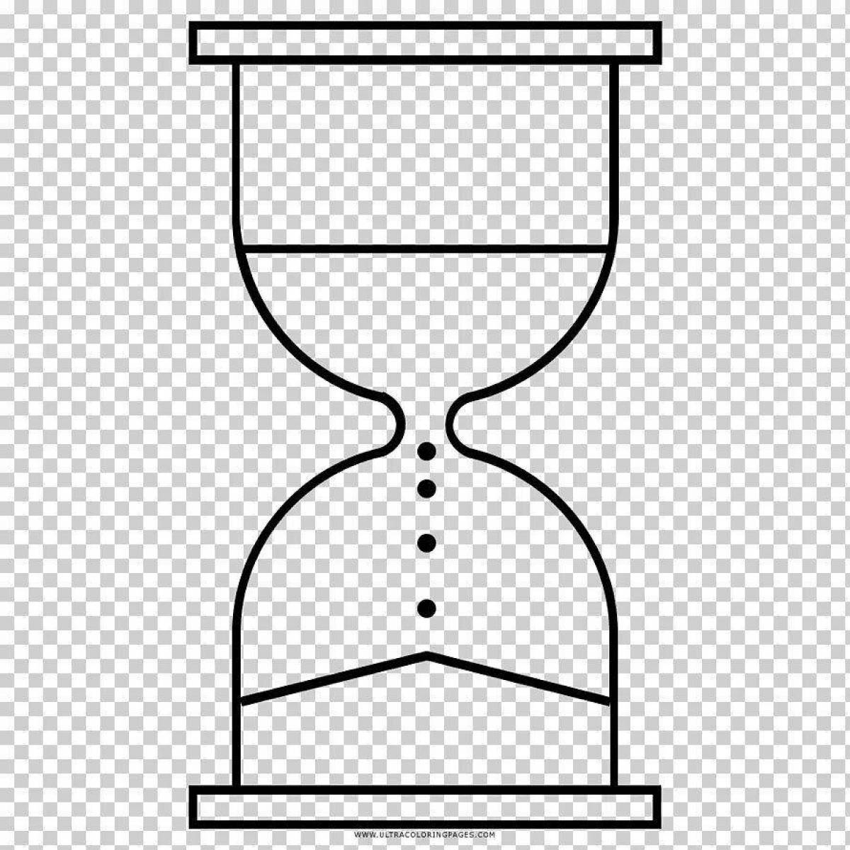 Shiny hourglass coloring page