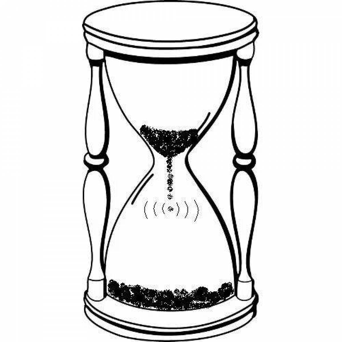 Coloring hourglass coloring page