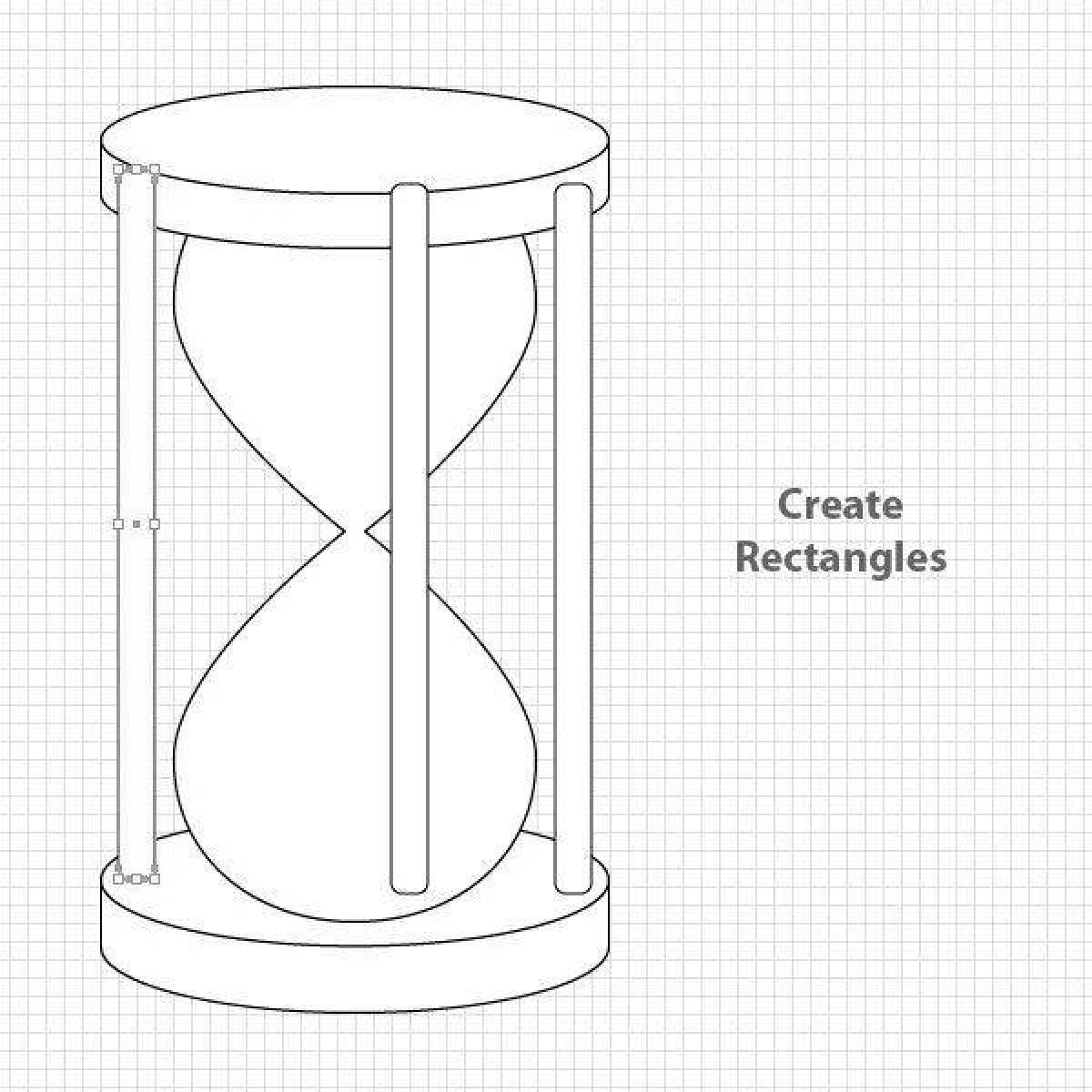 Amazing hourglass coloring page