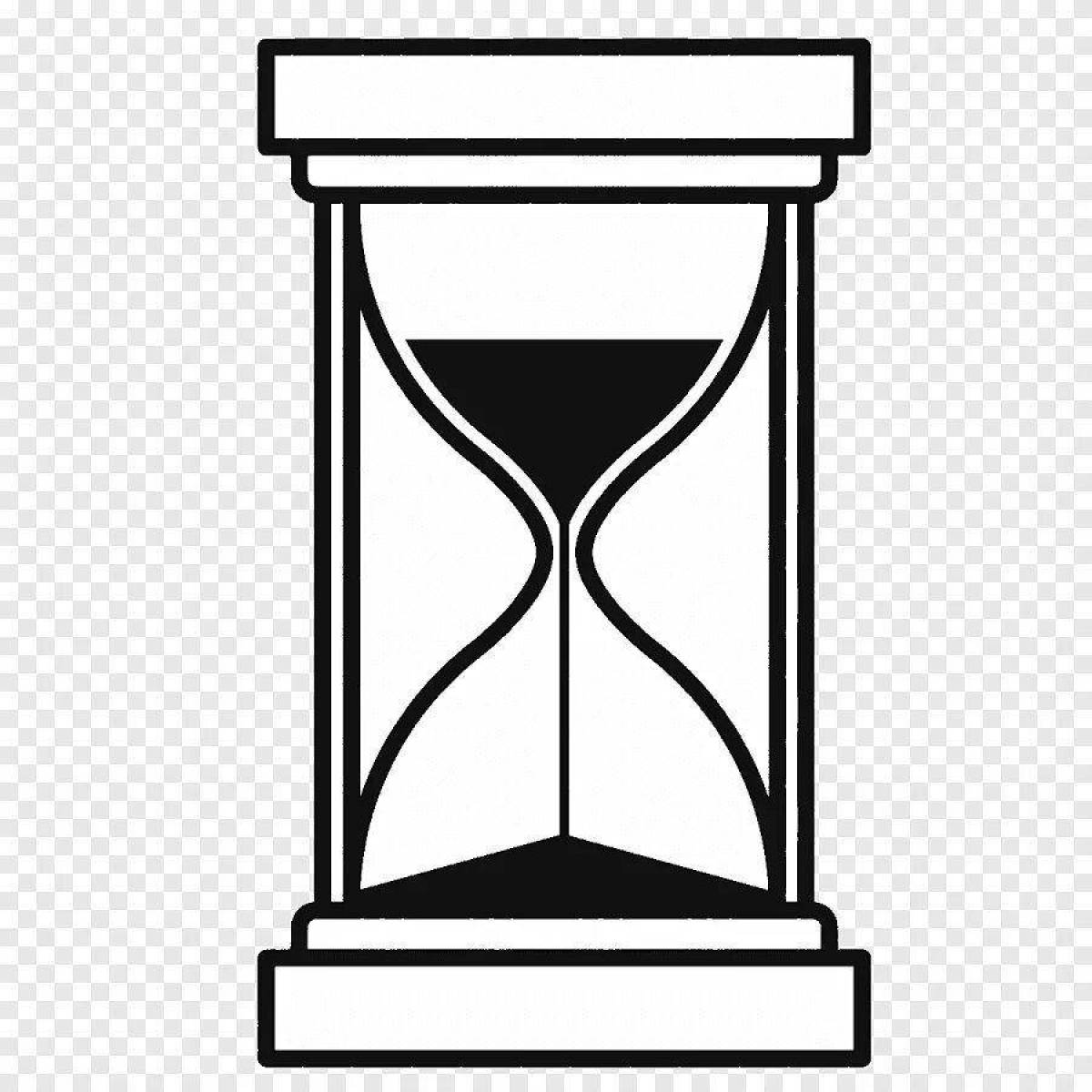 Large hourglass coloring page