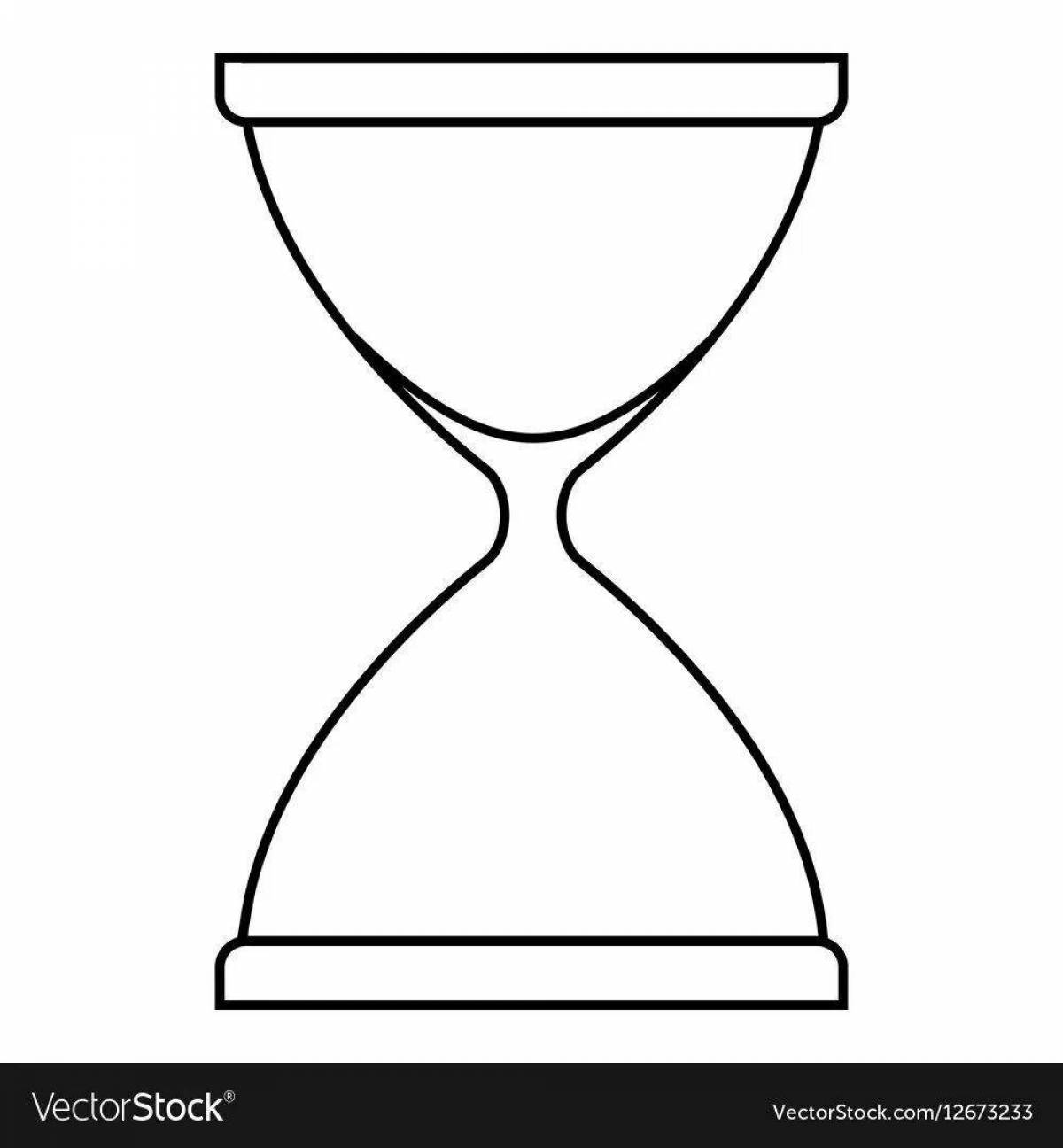 Flawless hourglass coloring page
