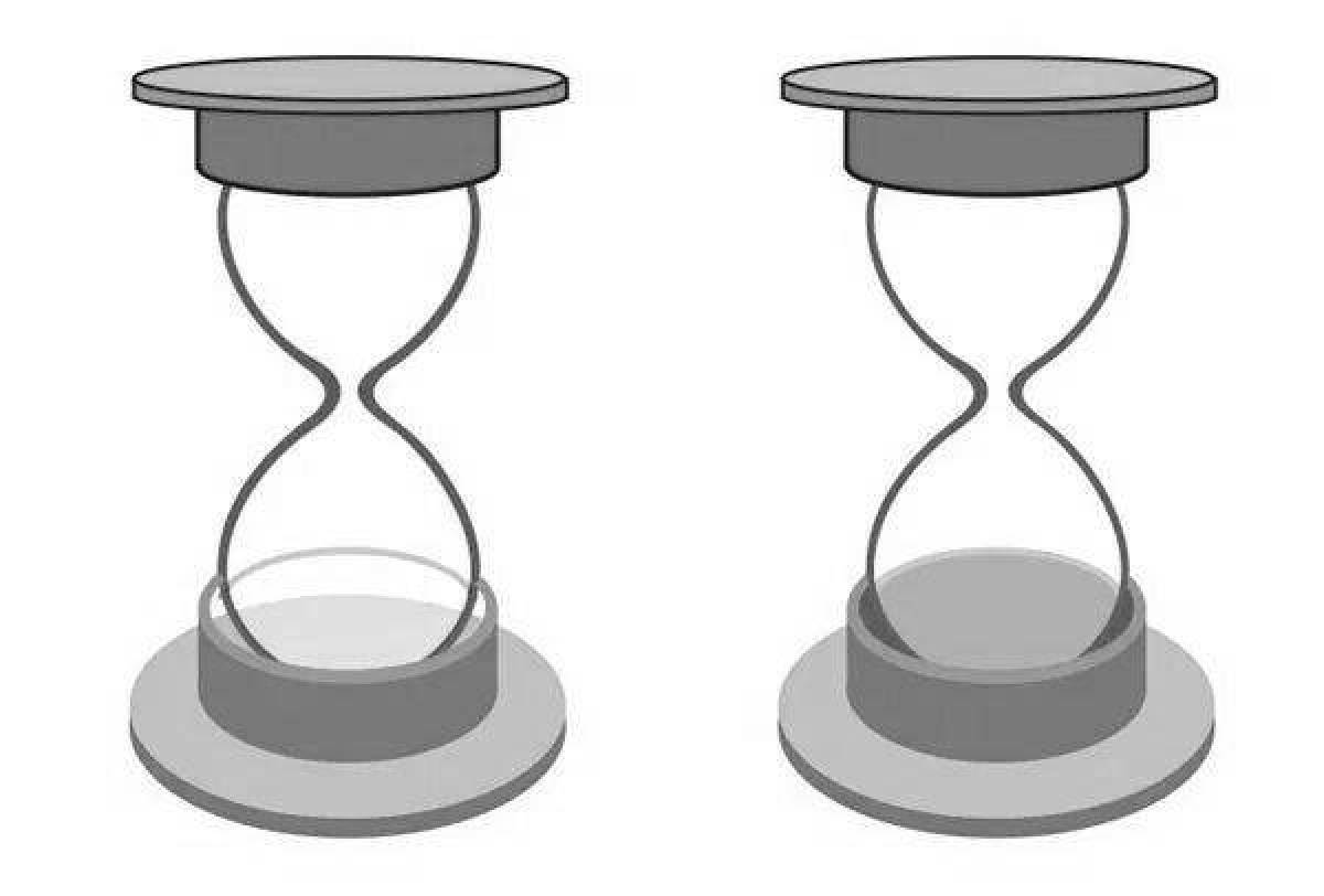 Rampant hourglass coloring page