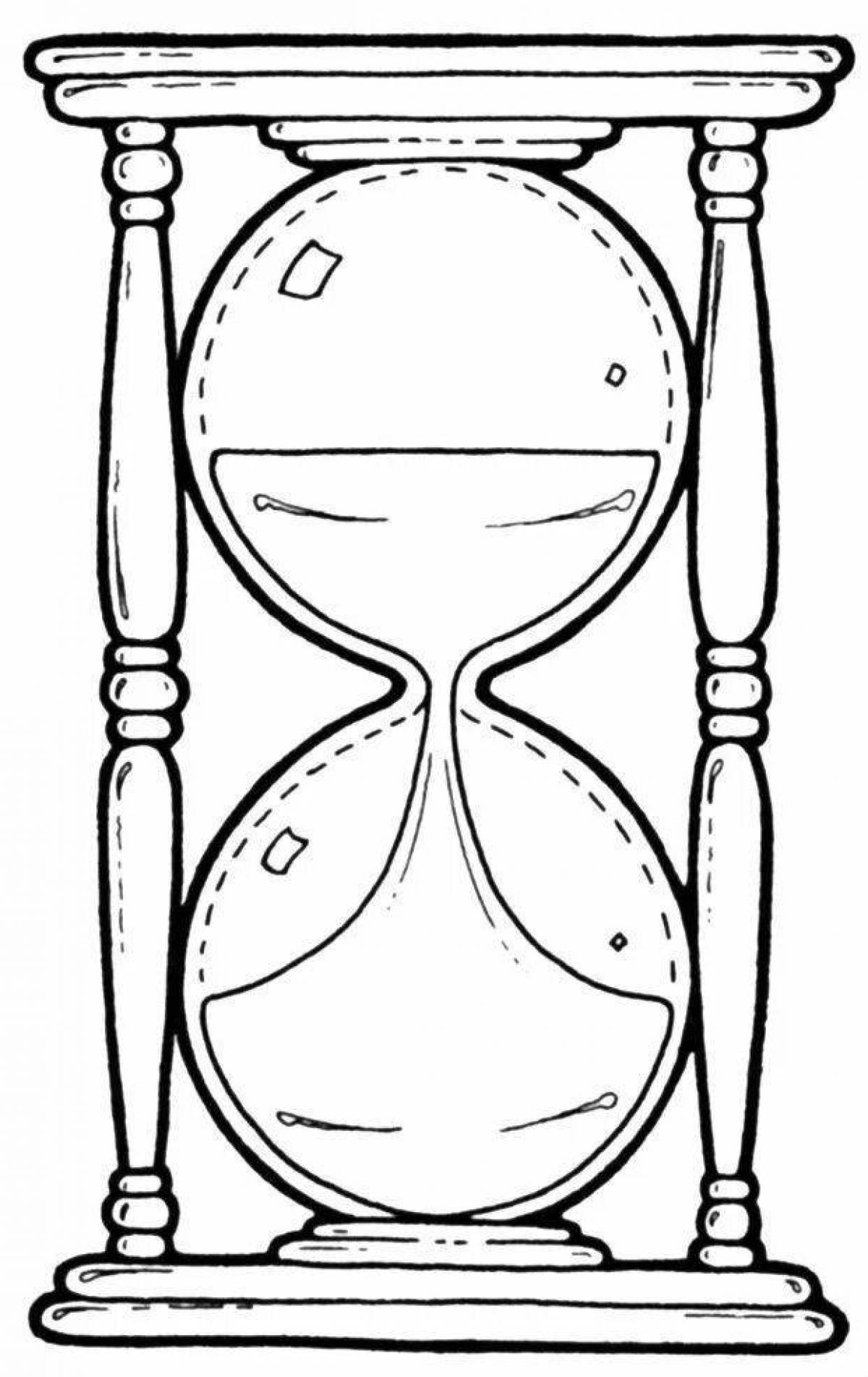 Sublime hourglass coloring page
