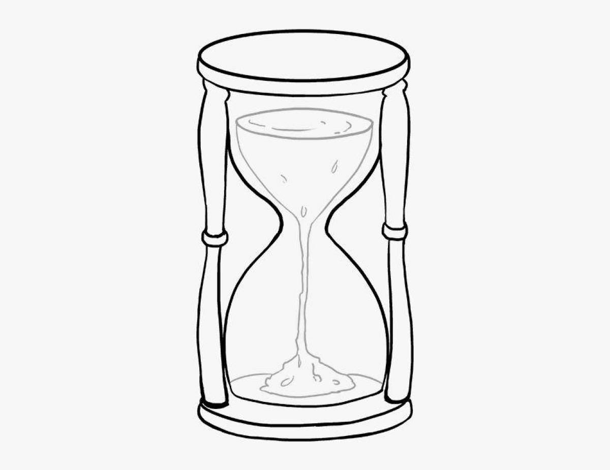 Great hourglass coloring page