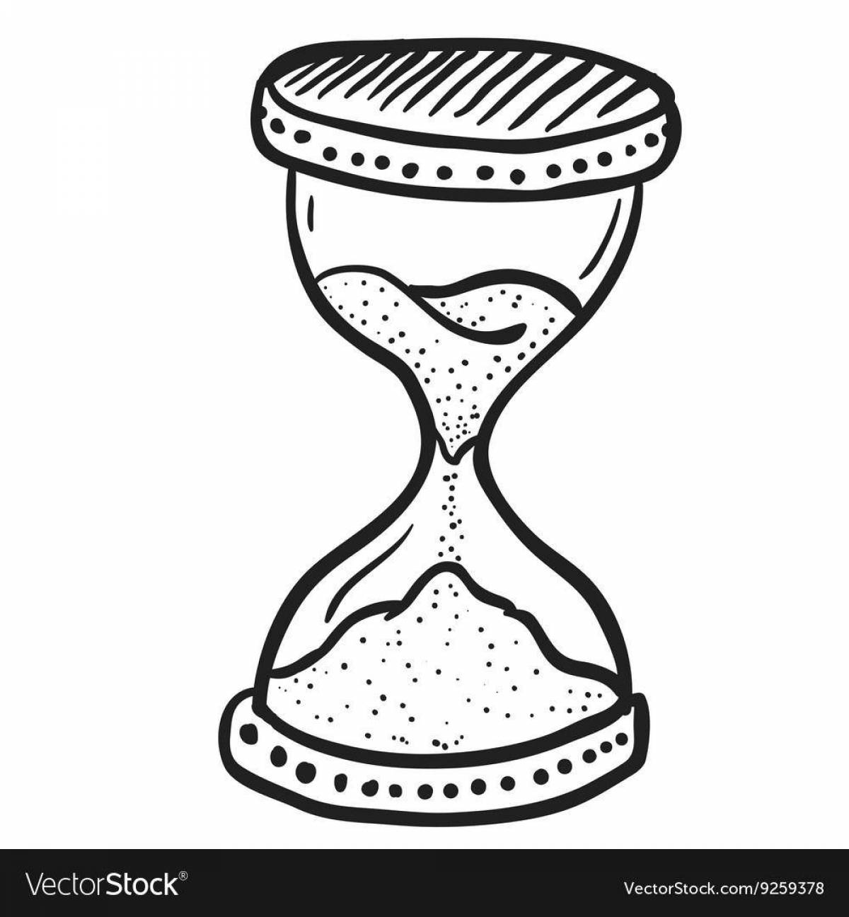 Generous hourglass coloring page