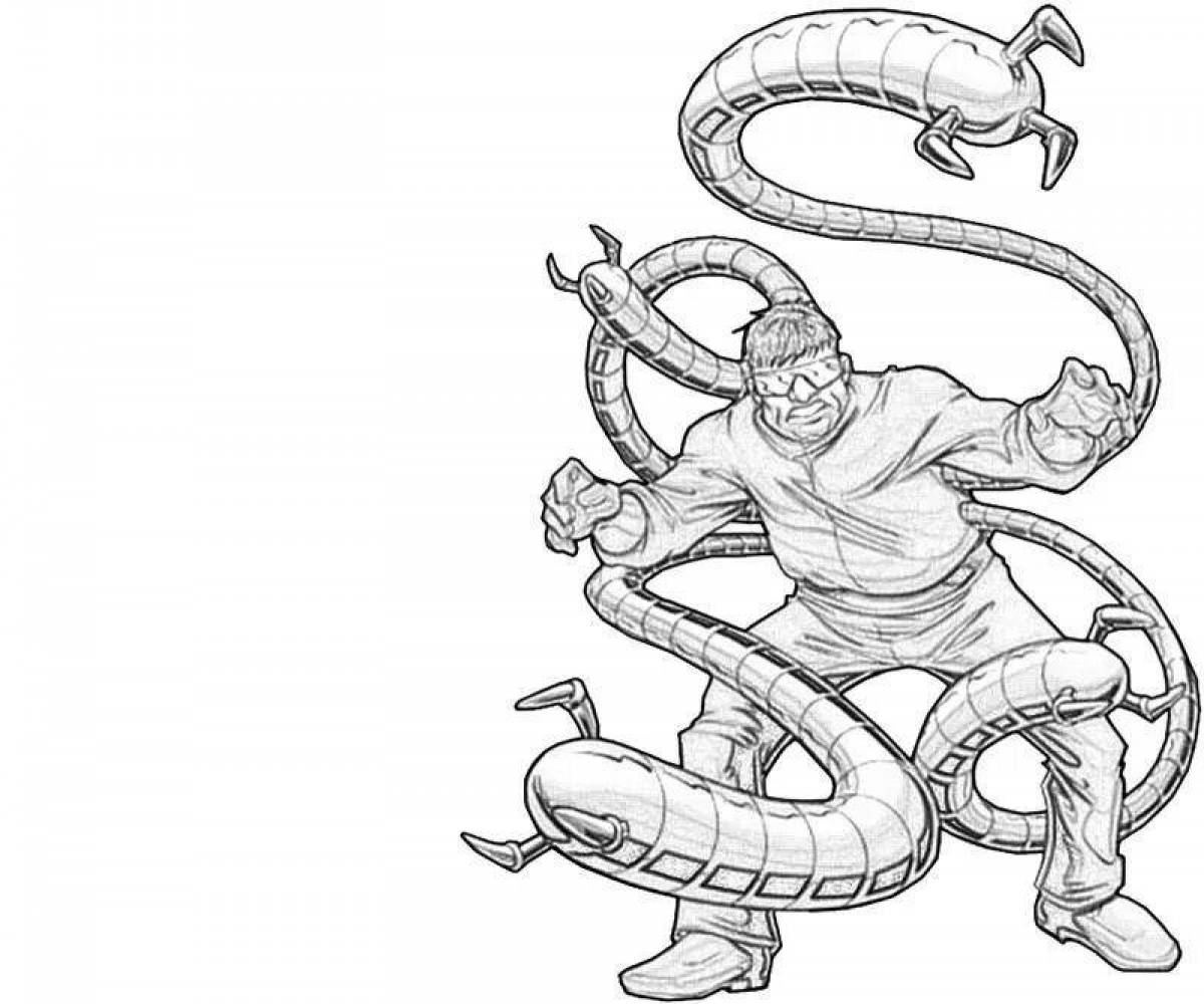 Doctor Octopus Colorful Coloring Page