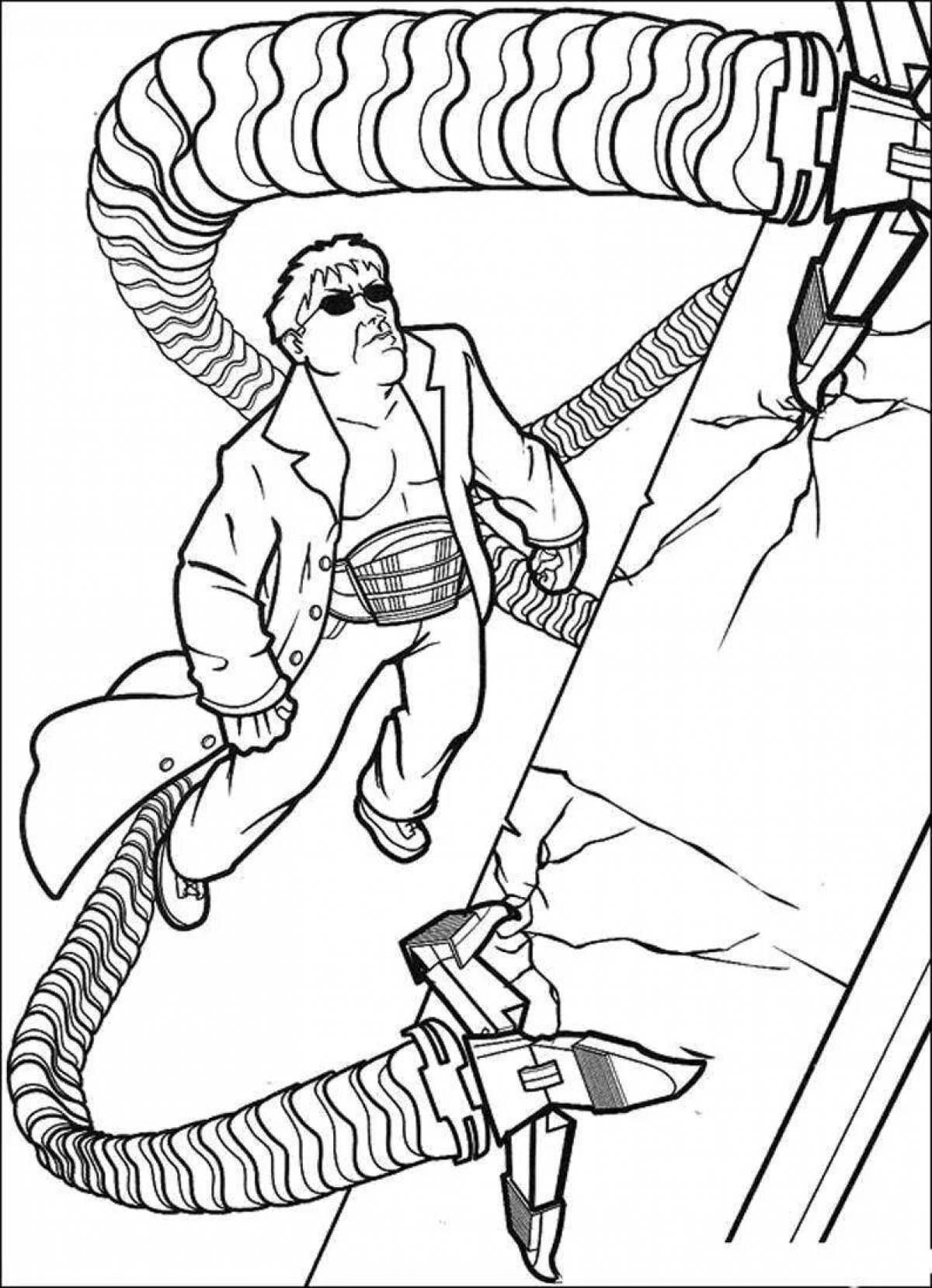 Coloring book the amazing doctor octopus