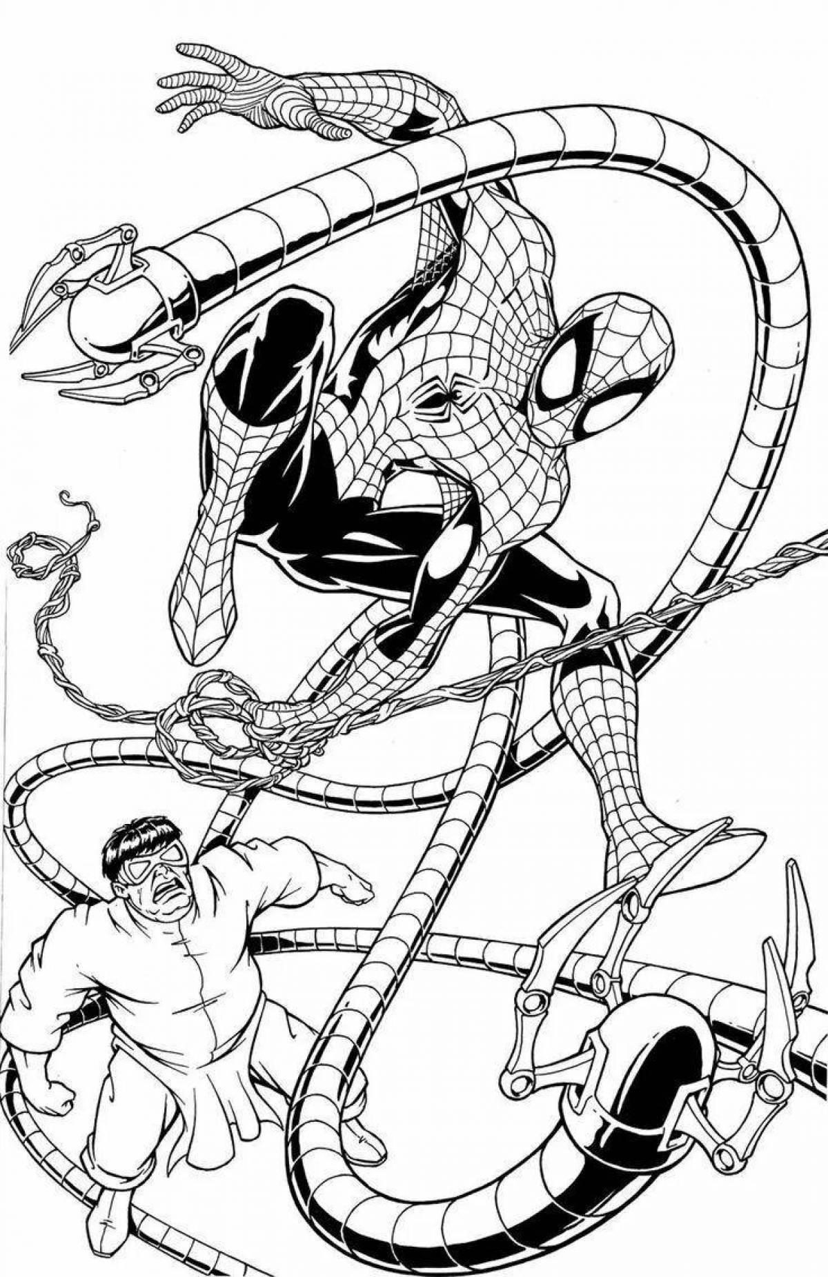 Gorgeous doctor octopus coloring page
