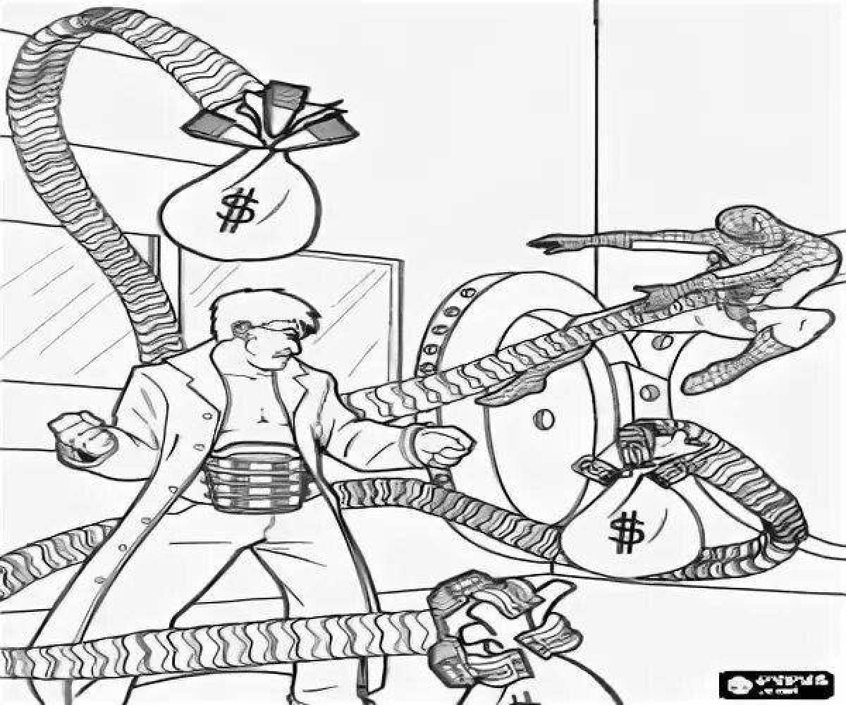 Coloring book live doctor octopus
