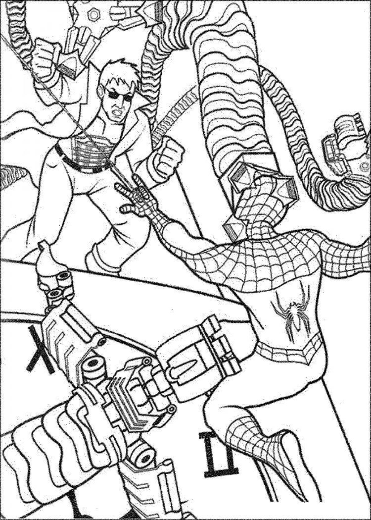 Coloring page nice doctor octopus