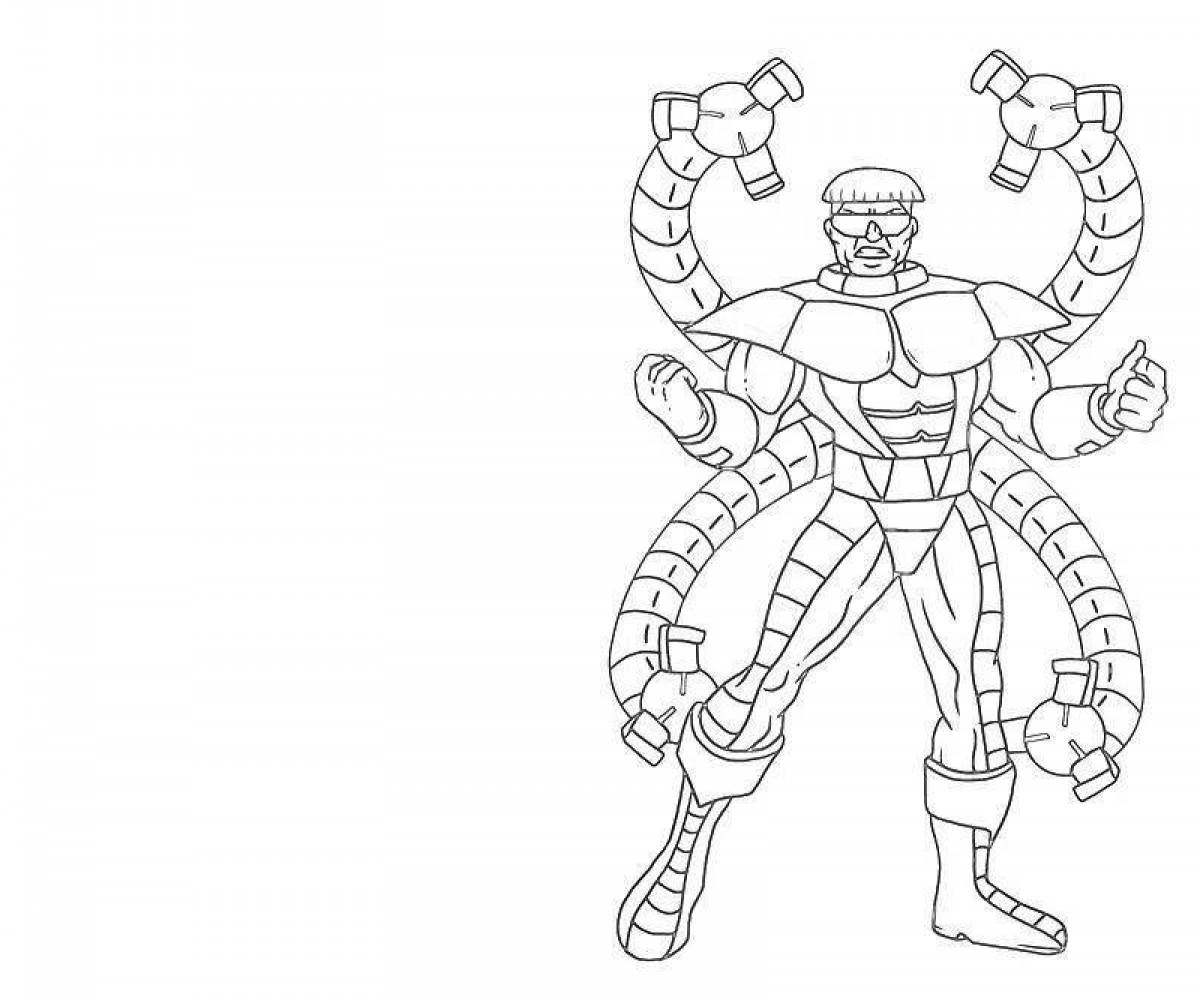 Coloring page dazzling doctor octopus