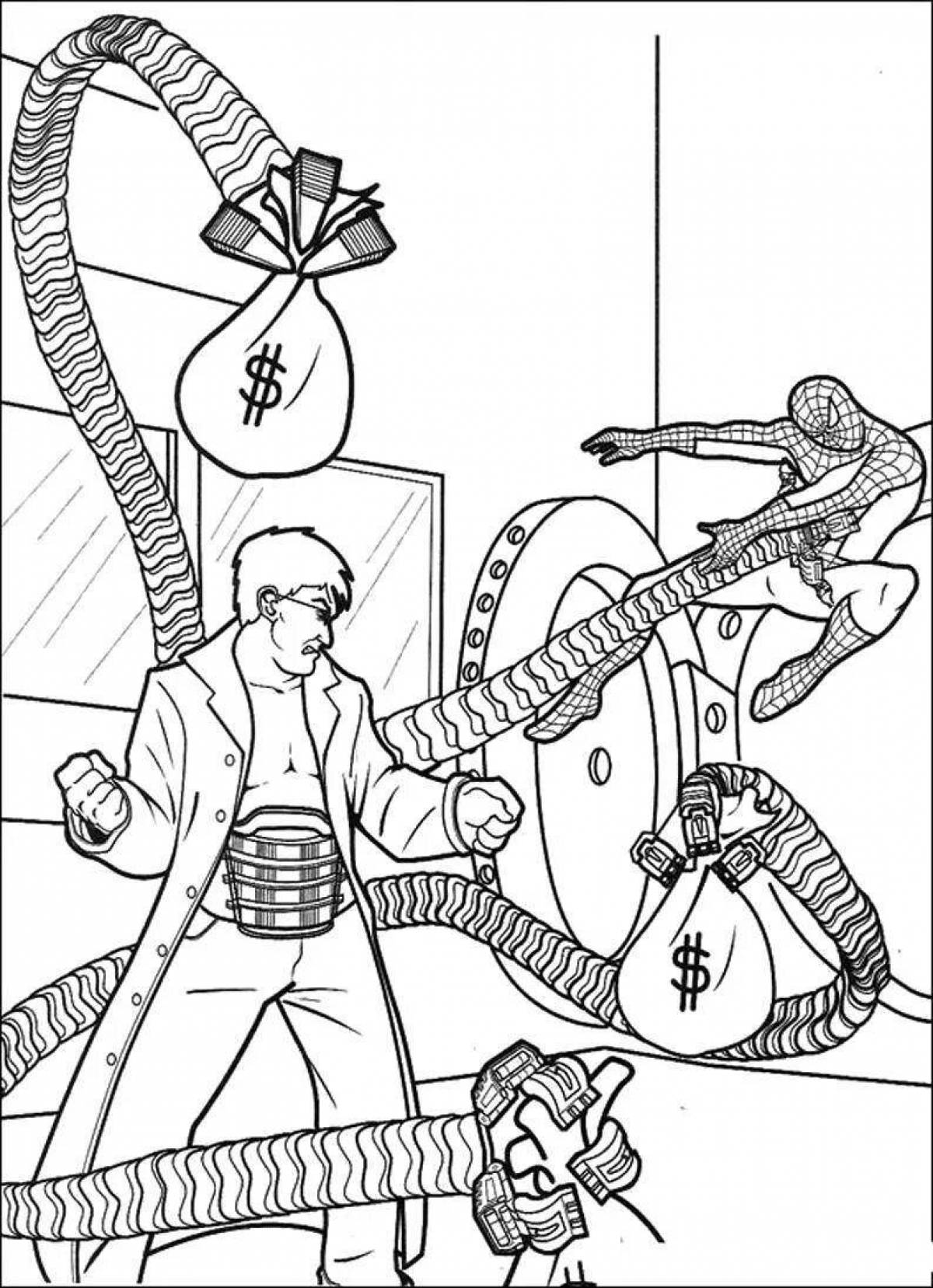 Coloring page elegant doctor octopus