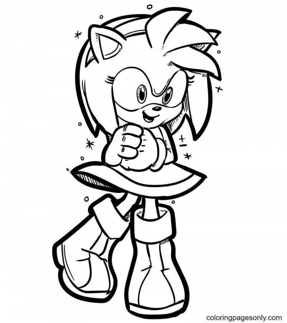 Sonic amy fun coloring book