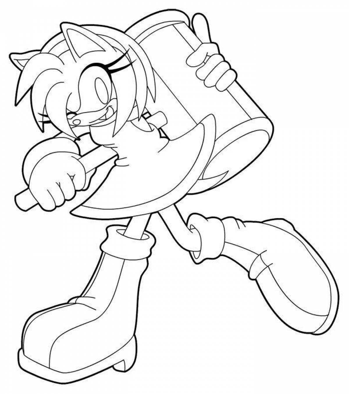 Cute coloring sonic amy