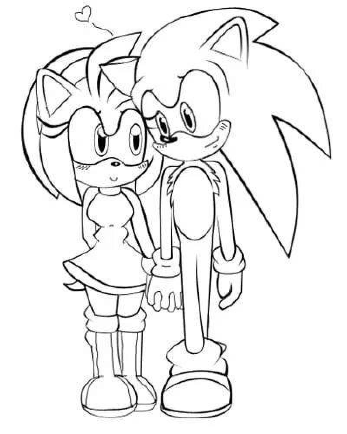 Sonic amy sweet coloring