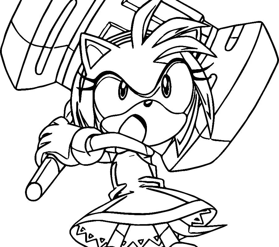 Sonic amy comic coloring book