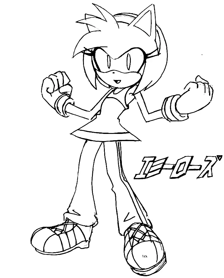 Sonic amy stylish coloring book