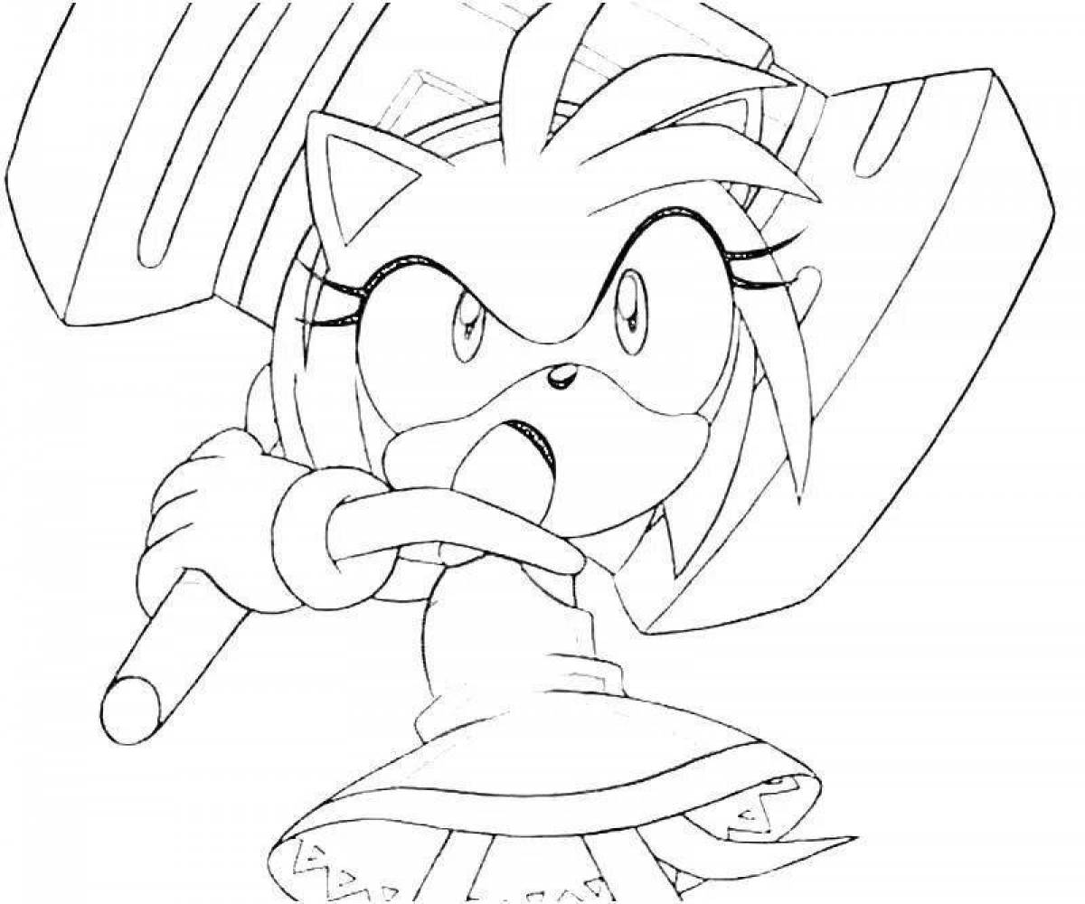 Sonic Amy cool coloring book