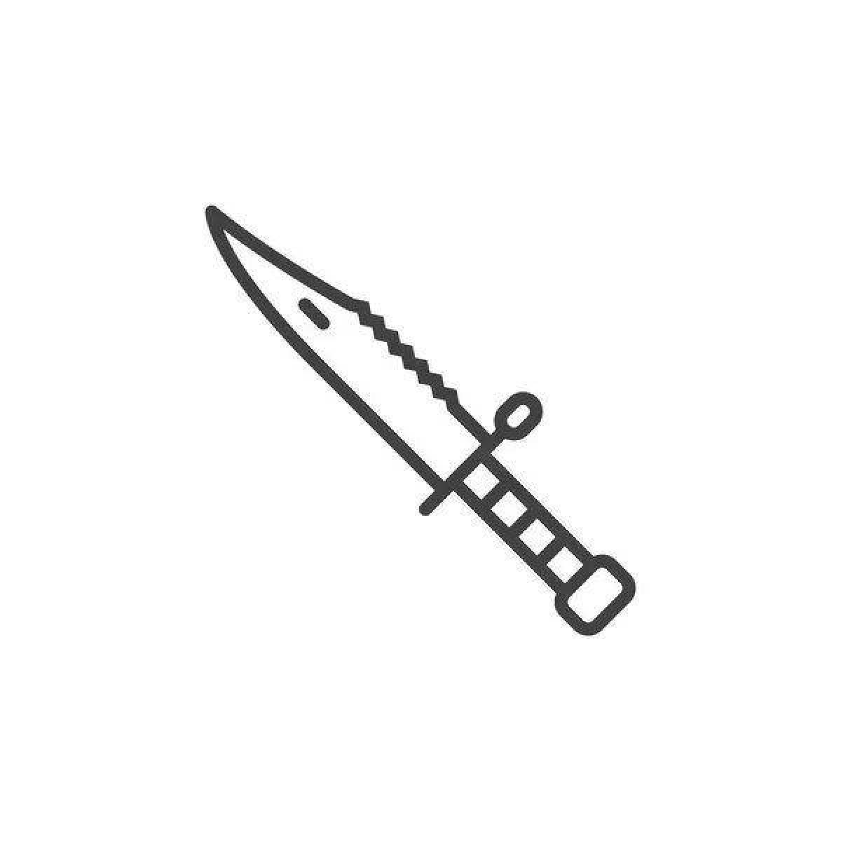 M9 fat knife coloring page