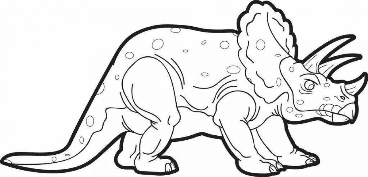 Majestic triceratops dinosaur coloring page
