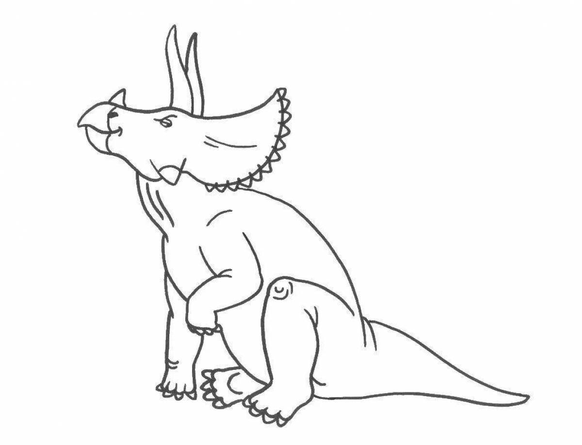 Triceratops dinosaur coloring page