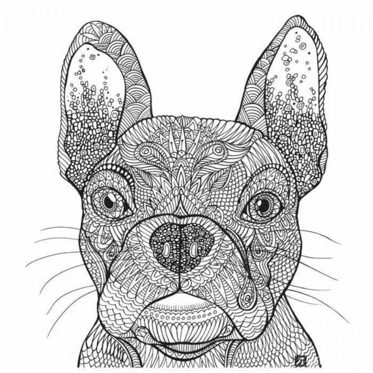 Great dog coloring pages for adults