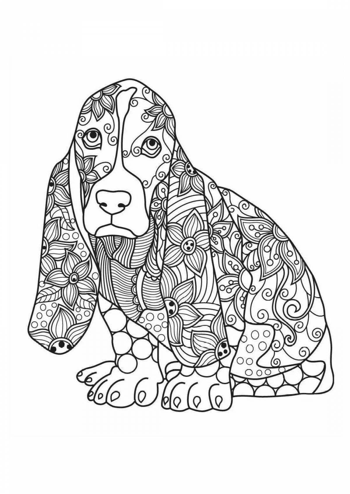 Coloring pages of dogs for adults