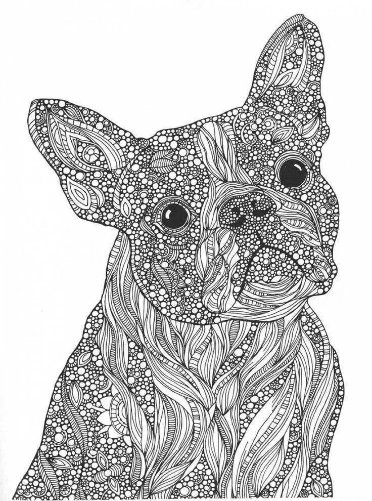 Loving dog coloring pages for adults