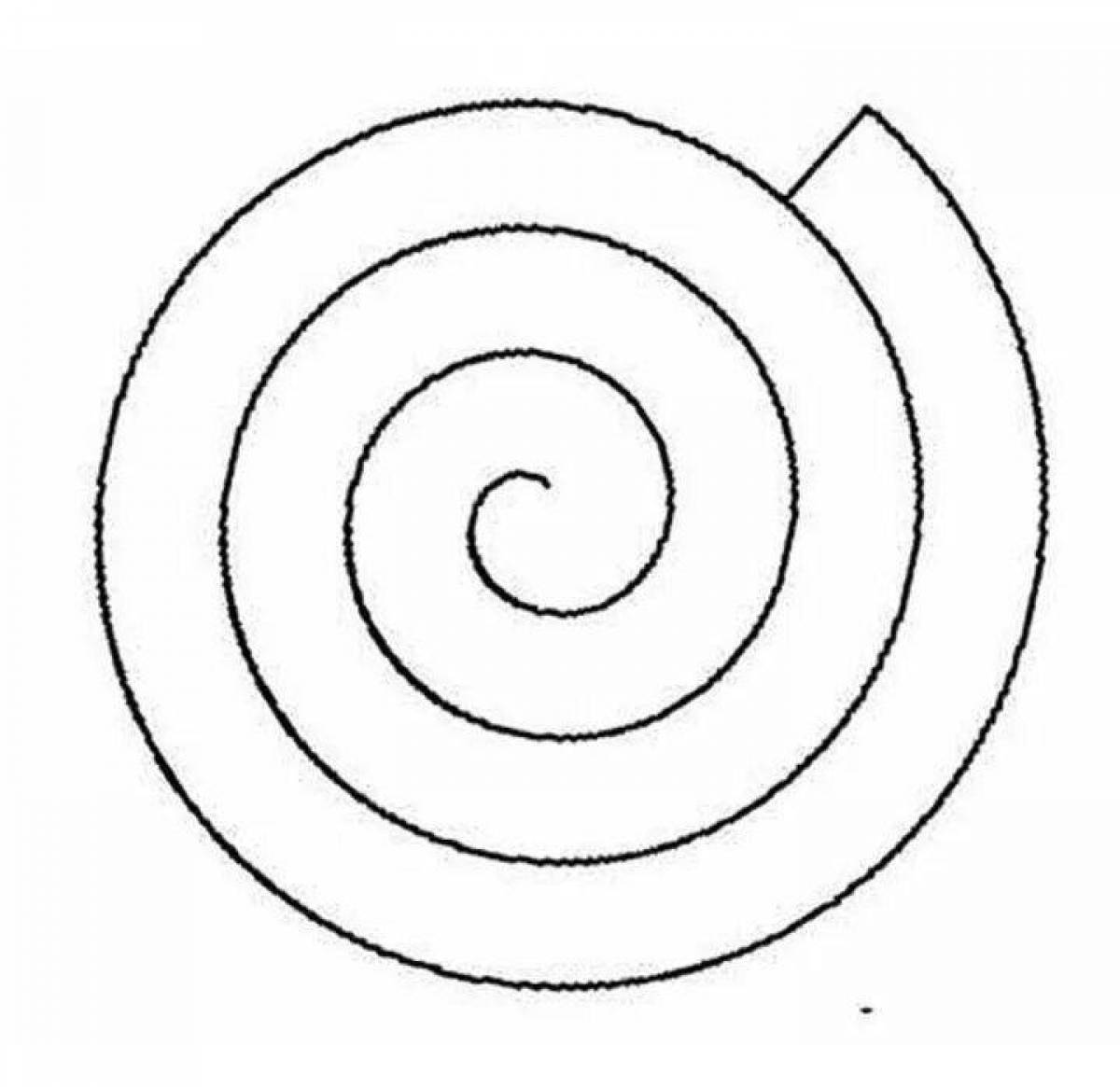 Tempting circular spiral to create a coloring page