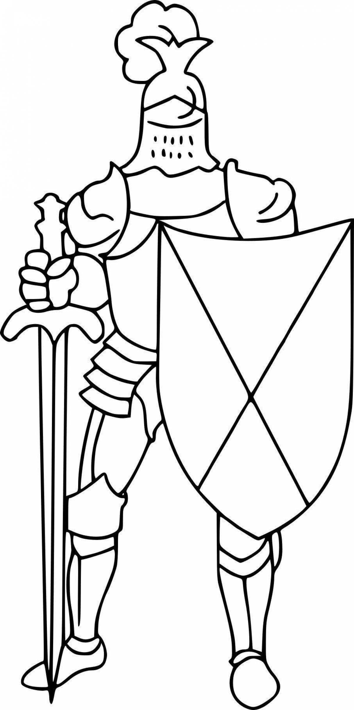 Great knight coloring book for kids