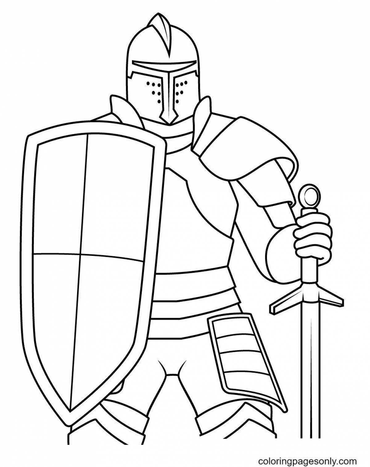 Fearless knight coloring book for kids