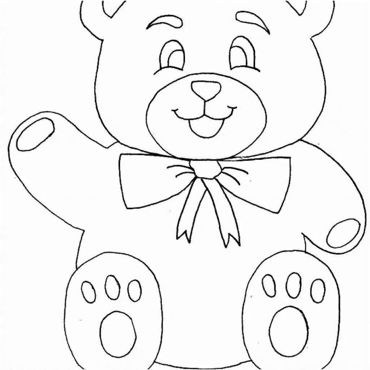 Аппликация медведь из бумаги с шаблонами