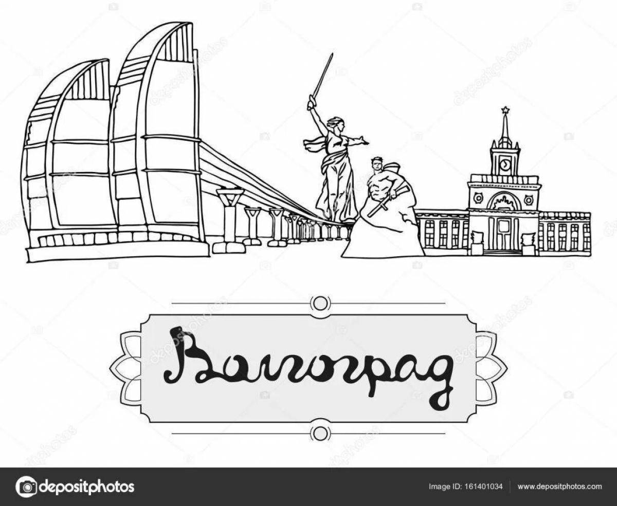 Coloring page mysterious leningrad hero city