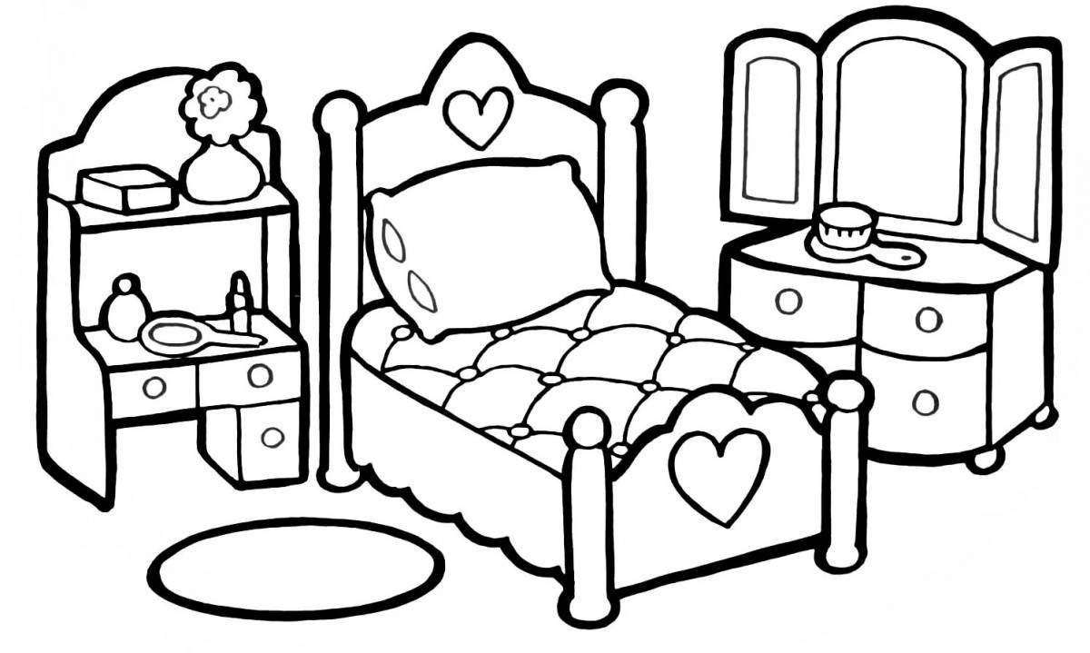 Girls room coloring book