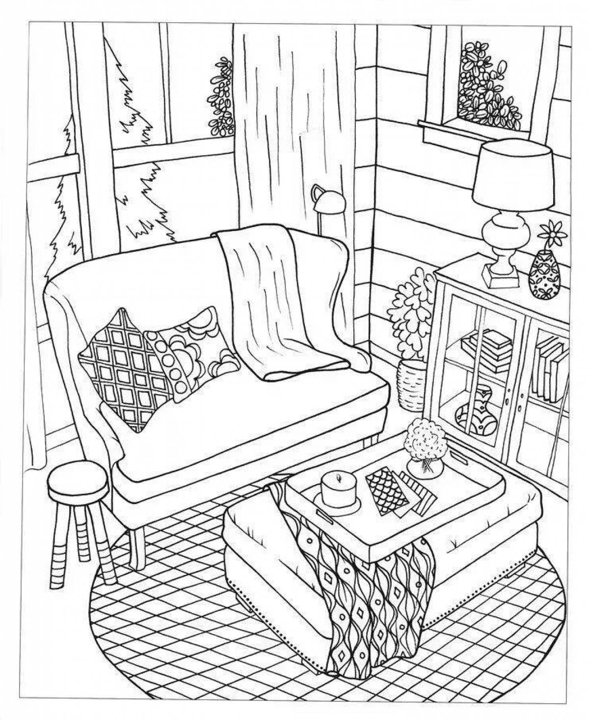Coloring room of a charming girl