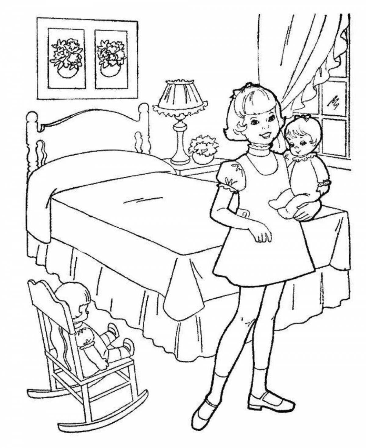 Great girl's room coloring book