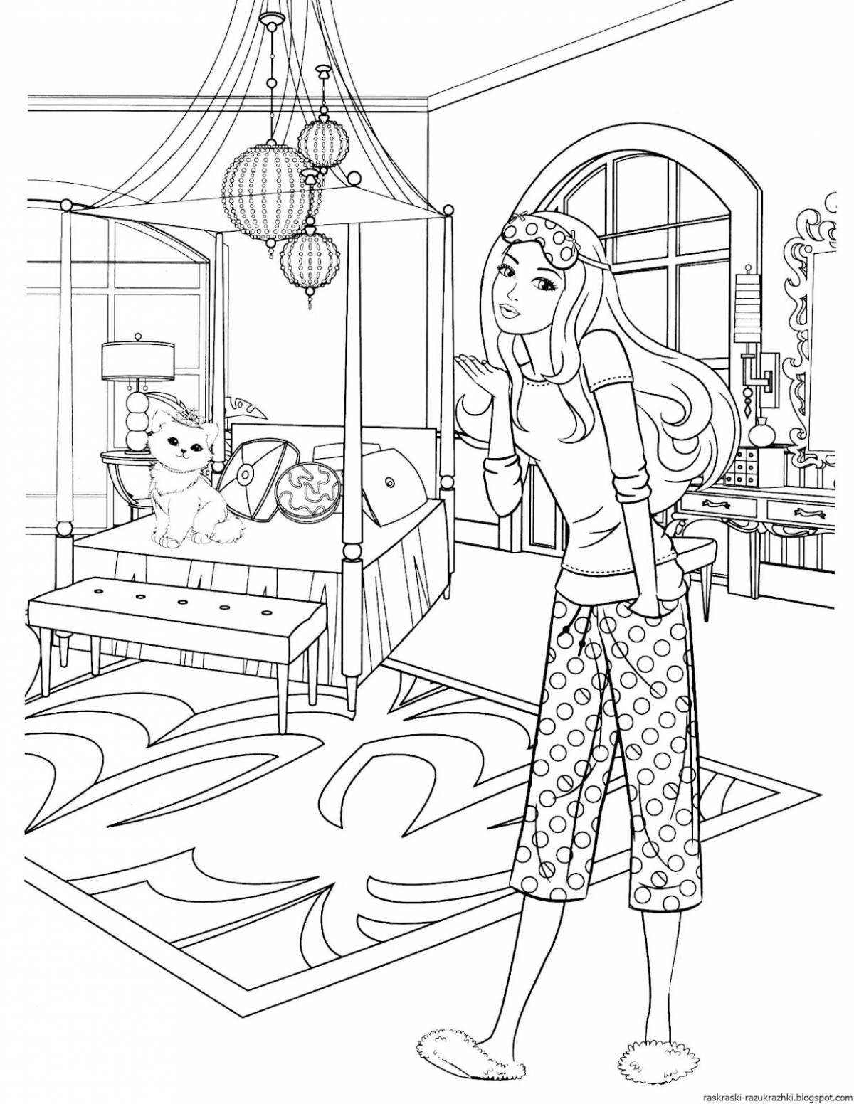 Coloring room of a glamor girl