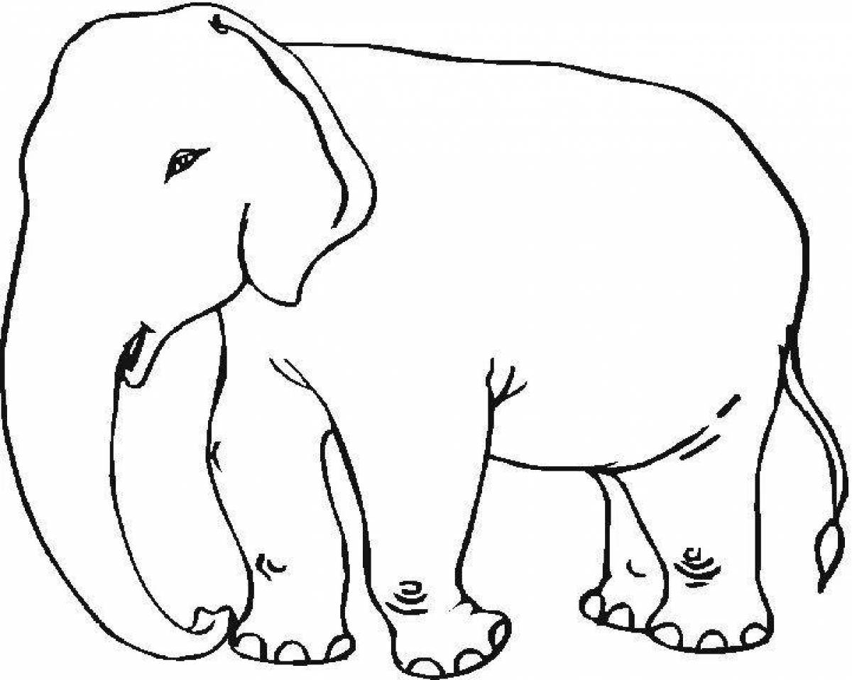 Playtime coloring page elephant and girl