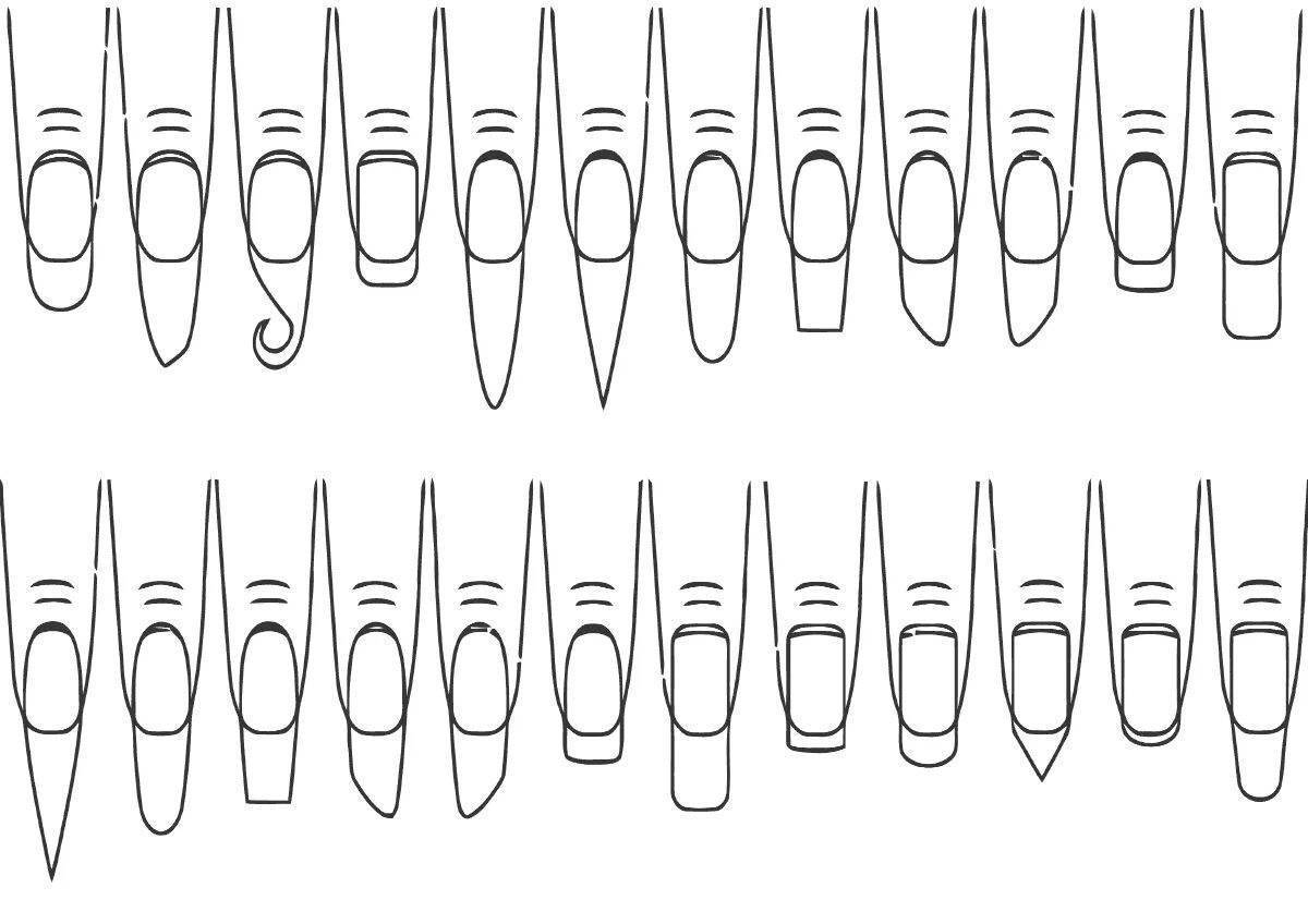 Картинка форма ногтей для маникюра
