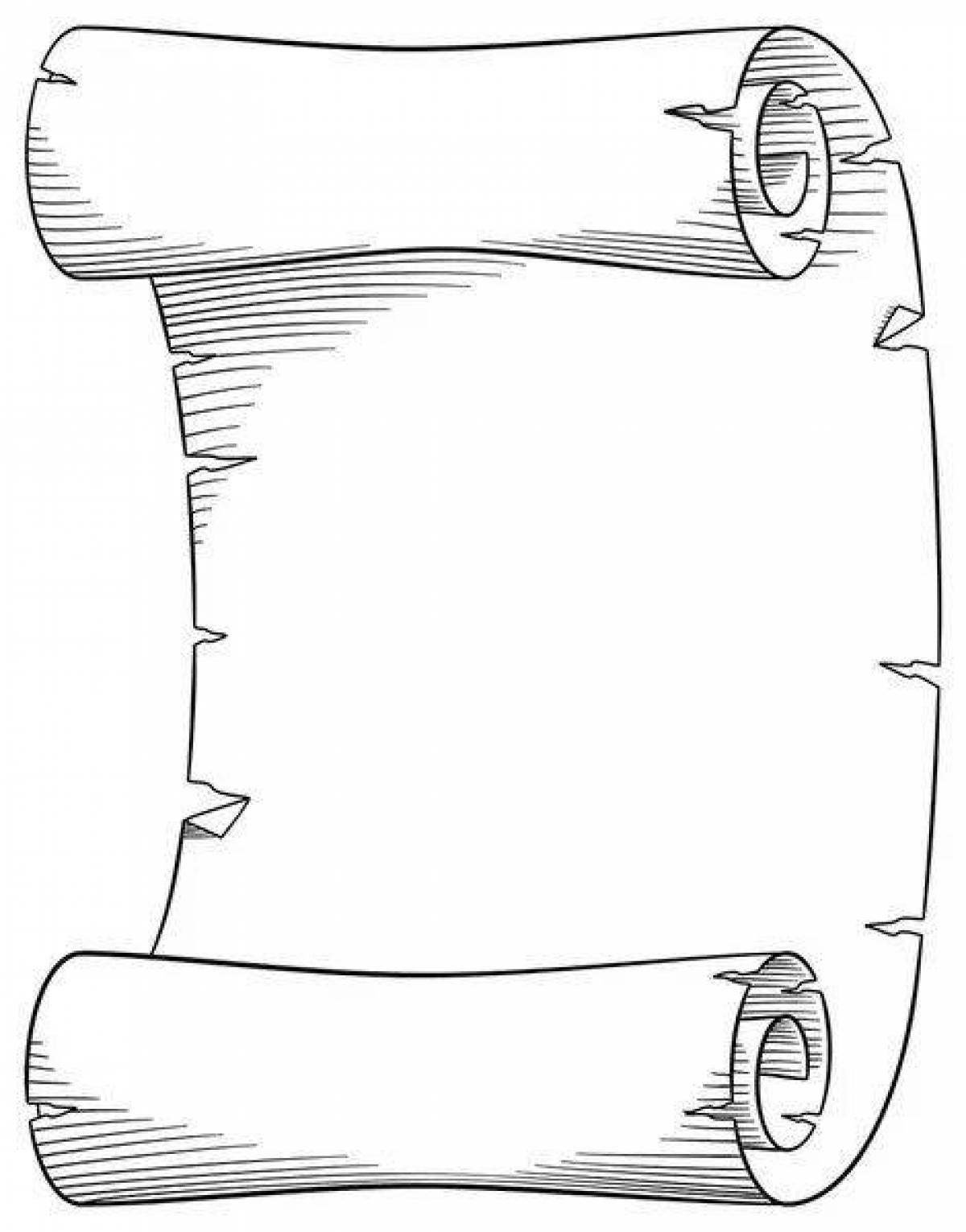 Свиток картинка для надписи черно белая