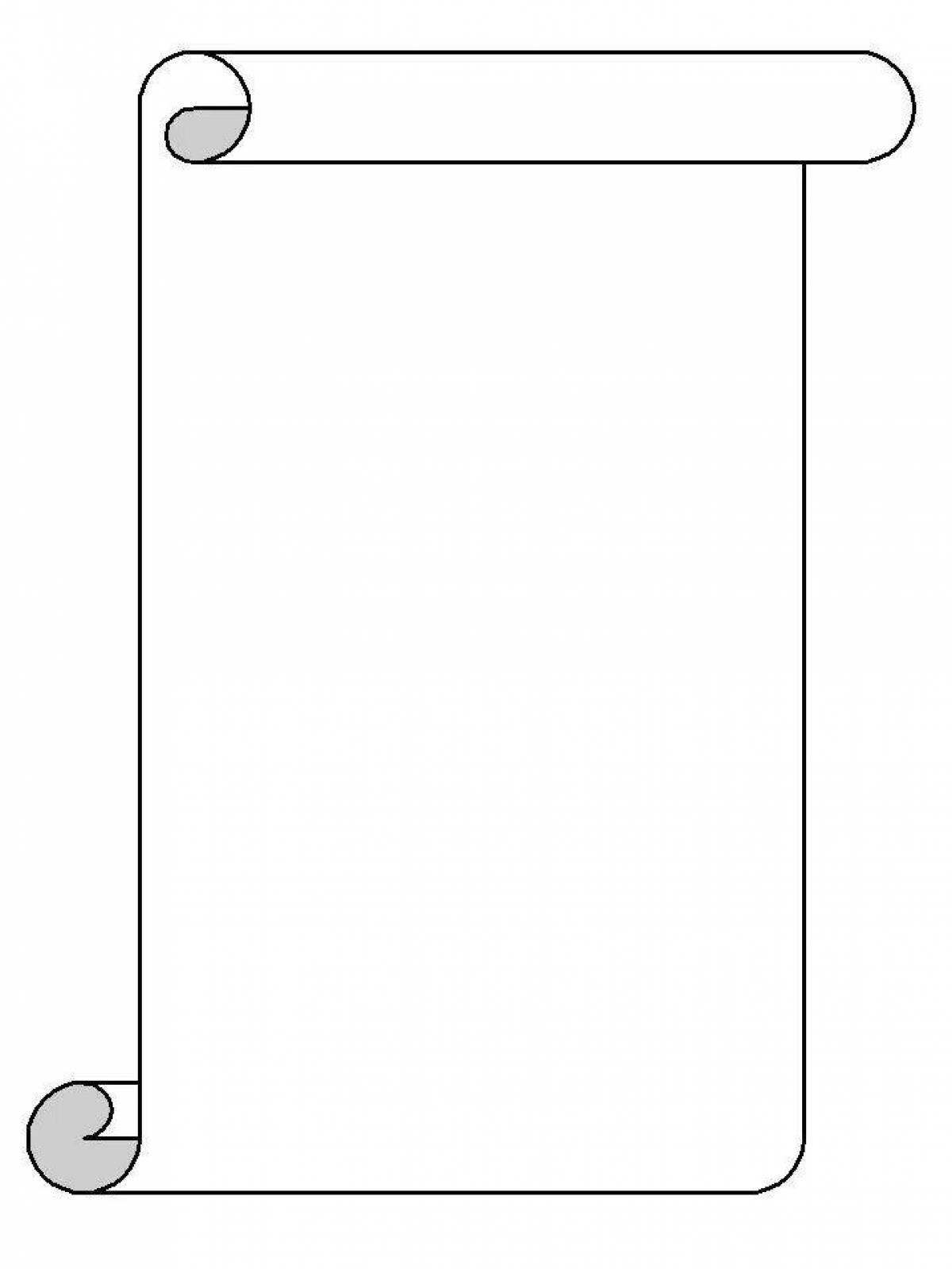 Шаблон лист бумаги. Свиток черно белый. Свиток трафарет. Свиток раскраска. Шаблон свитка.