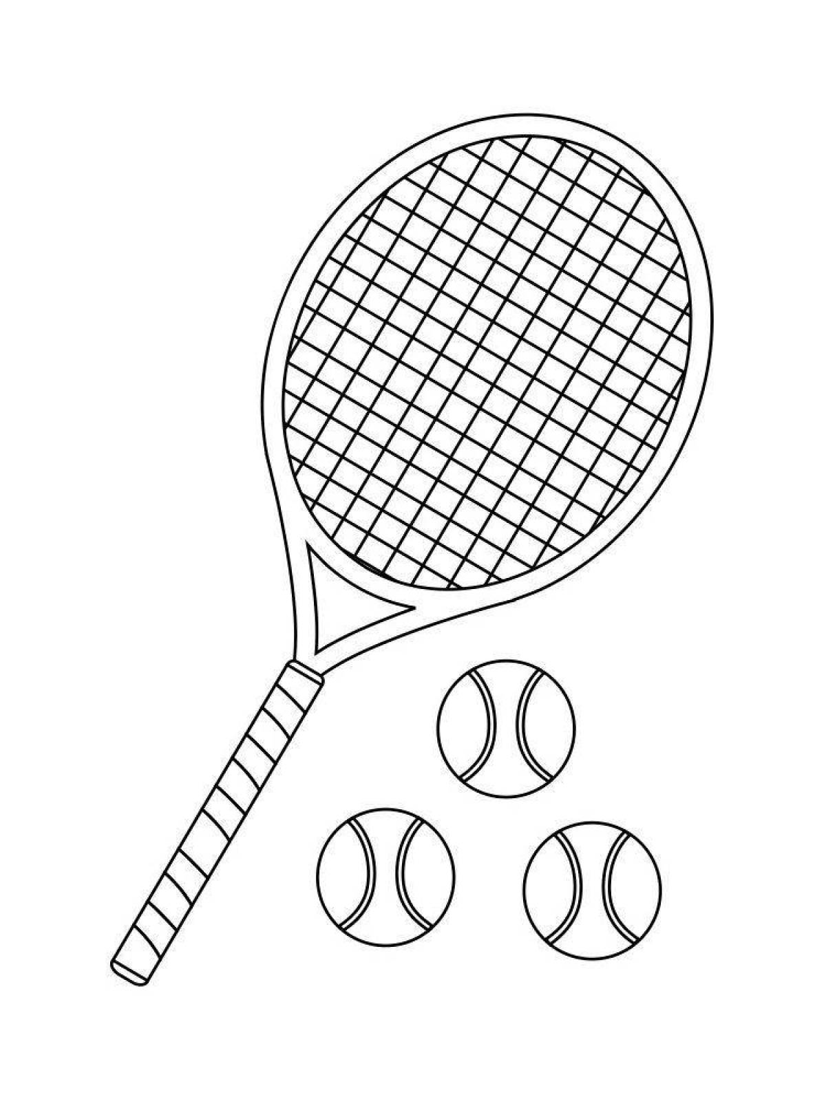 Теннисная ракетка раскраска для детей